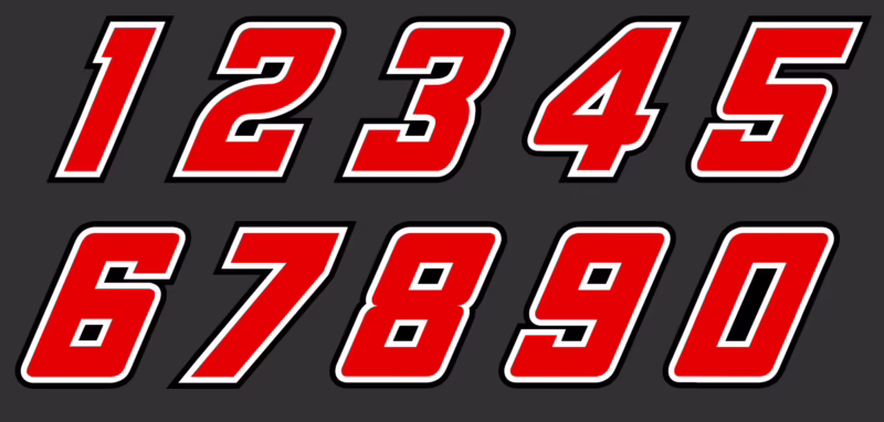 What is the font for number plates?