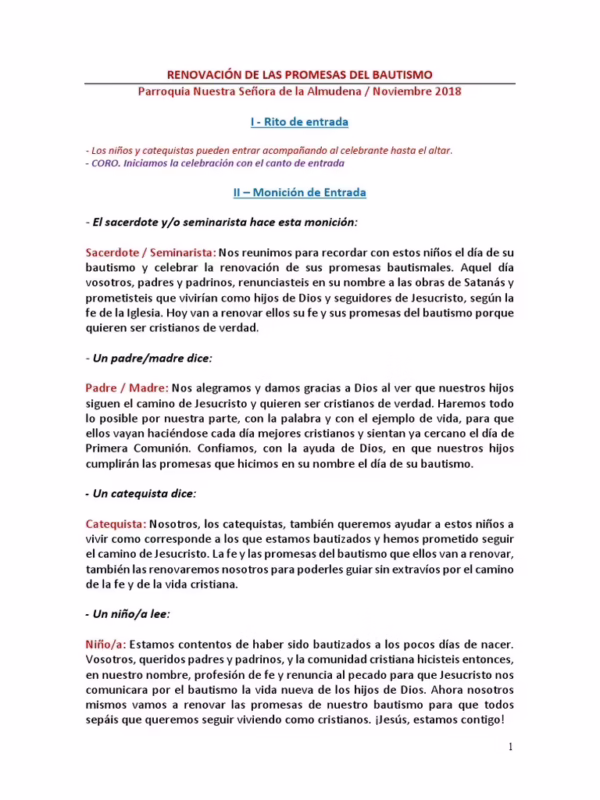 ¿Cuál es la fórmula correcta para el bautismo?