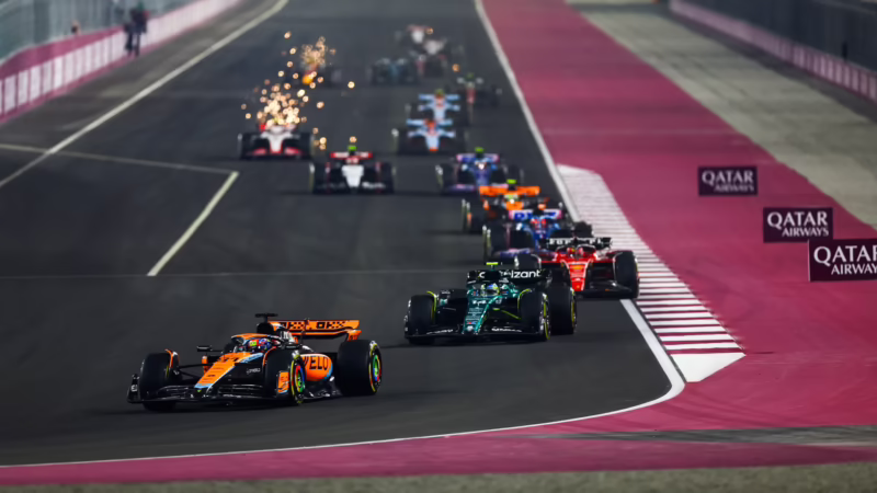 What time is the F1 race in Doha?