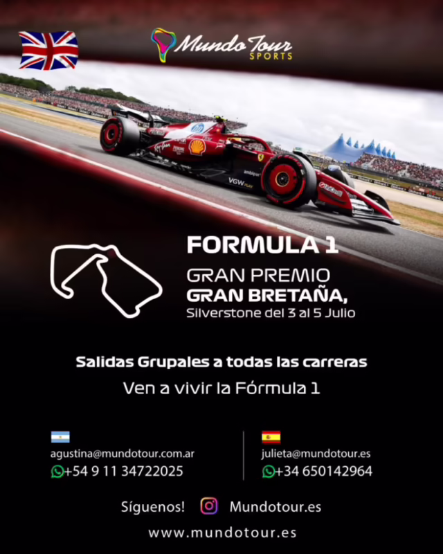 ¿Cuándo es la Fórmula 1 en Inglaterra?