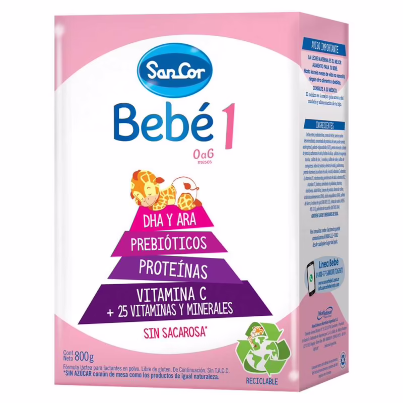 ¿Qué beneficios tiene la leche SanCor bebé 1?