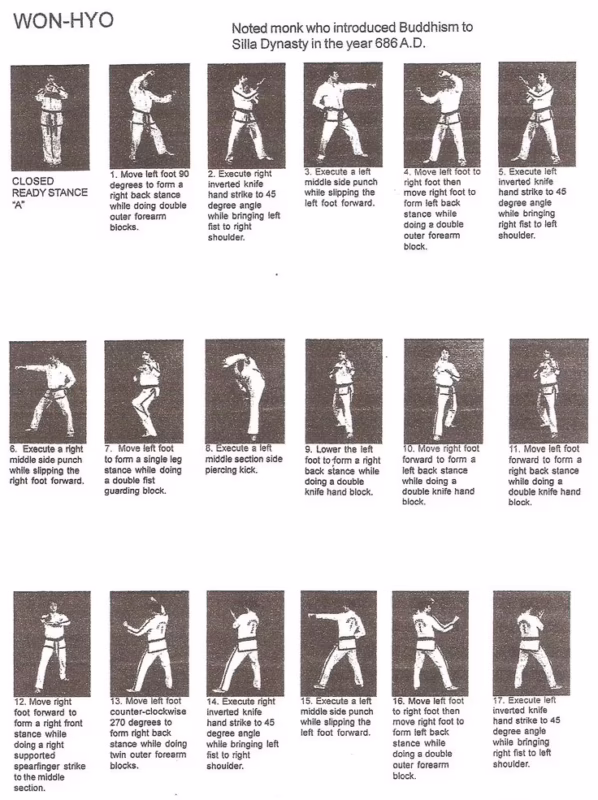 ¿Cuál es la primera forma en taekwondo?