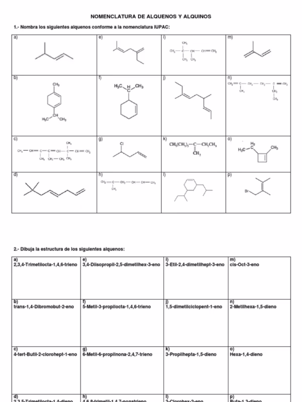 ¿Cuál es la estructura del hex 1 3 dieno 5 yno?