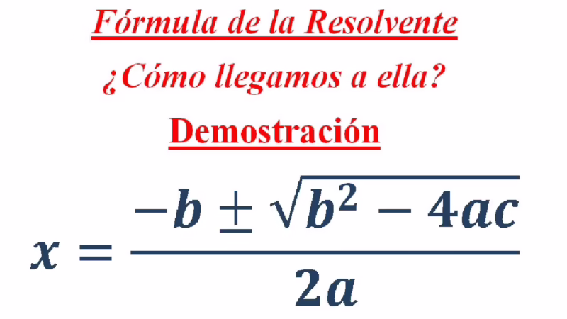 ¿Cuál es la fórmula general para resolver ecuaciones?