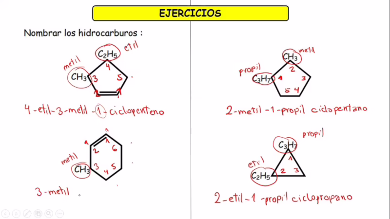 ¿3 Metilciclopentano fórmula estructural?