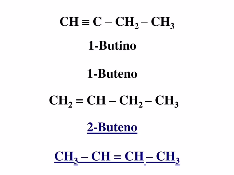 ¿Cuál es la fórmula molecular del buteno?
