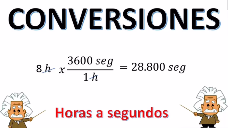 ¿Cómo puedo convertir 2.5 horas a segundos?