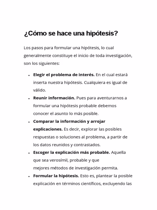¿Cómo escribir la hipótesis H1?