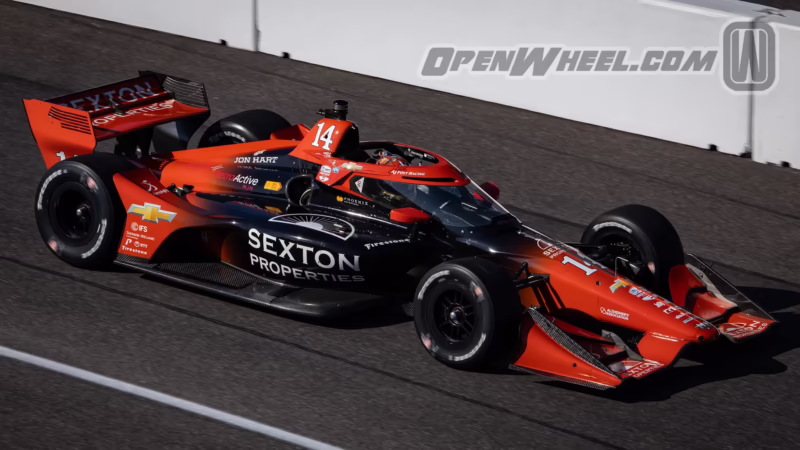 Who is the driver of the number 14 race car?