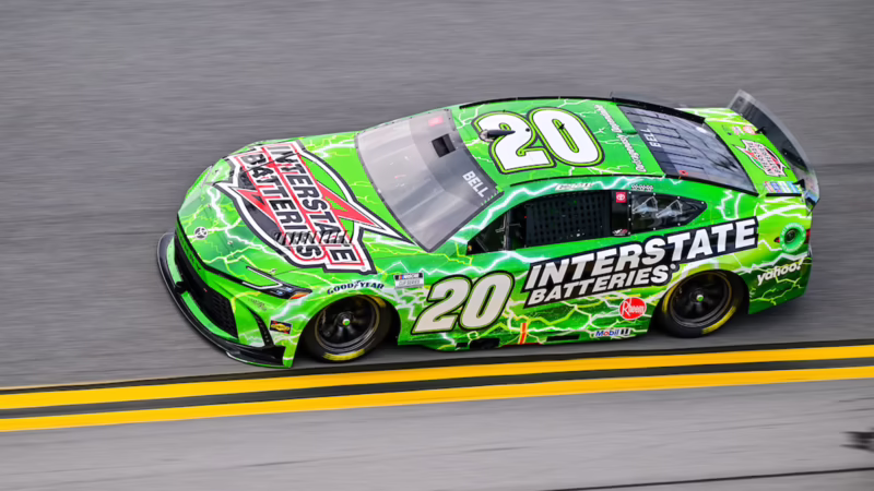 Who drives the Interstate Batteries in NASCAR today?