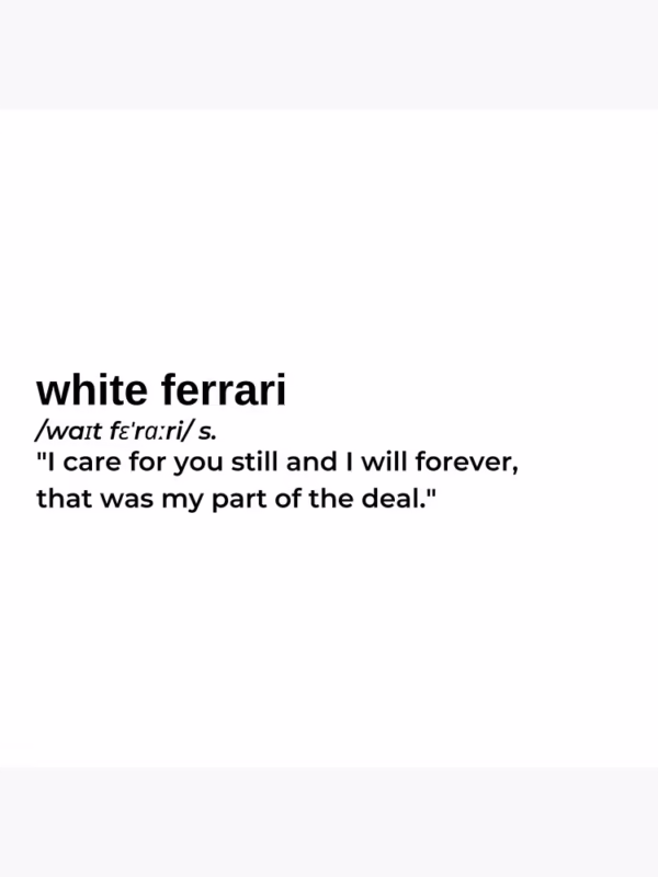 ¿Qué significa la letra de White Ferrari?