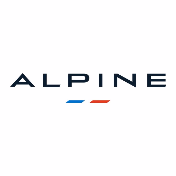 ¿Qué fuente tiene el logotipo del equipo Alpine F1?