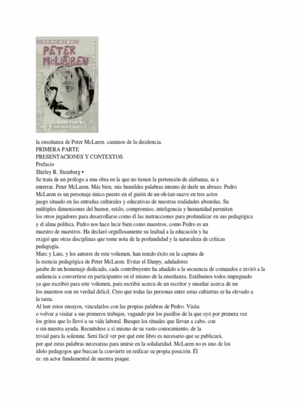 ¿Qué dice Peter McLaren sobre la pedagogía crítica?