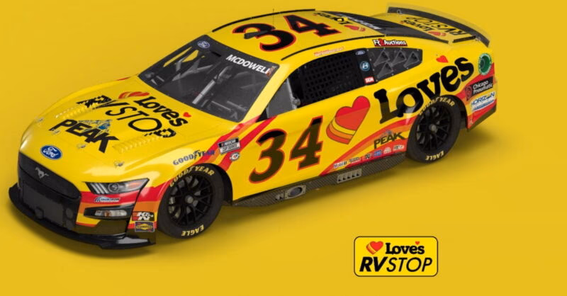 Who drives the 34 Loves car?