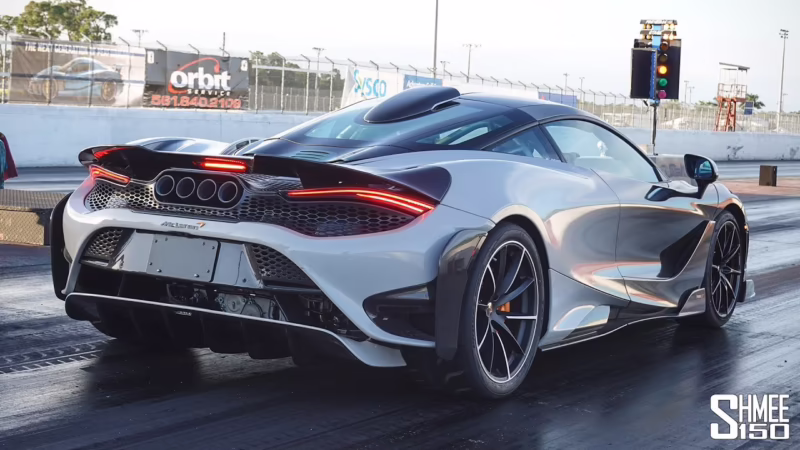 What is the McLaren GT 1 4 mile record?