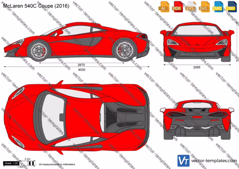 How big is the McLaren 540?