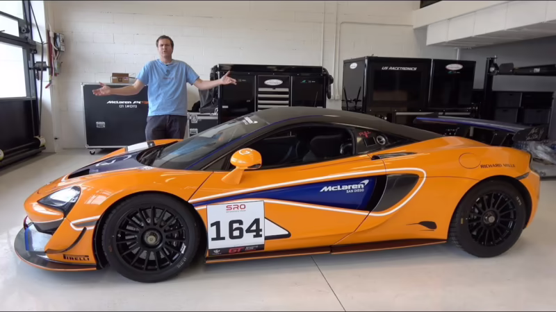 How much horsepower does a McLaren 570S GT4 have?