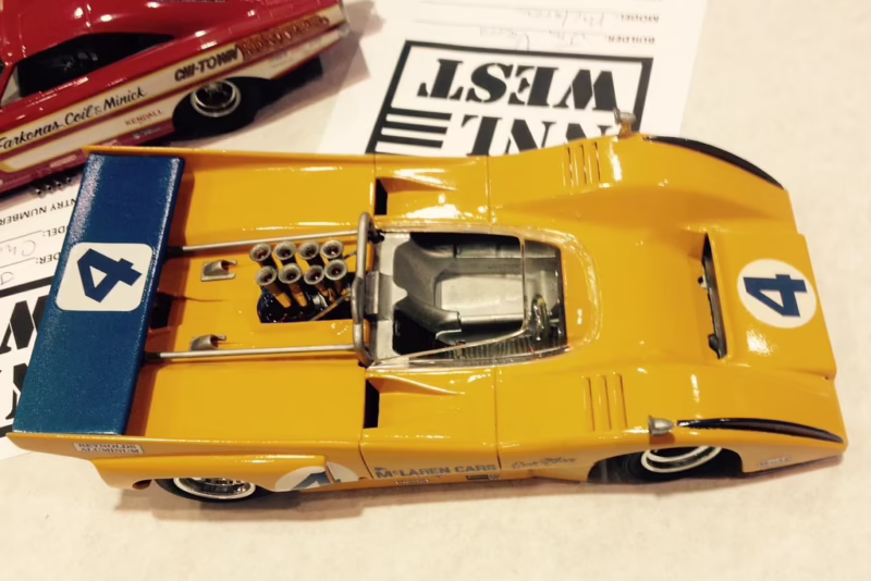 How much horsepower does the McLaren M8D have?