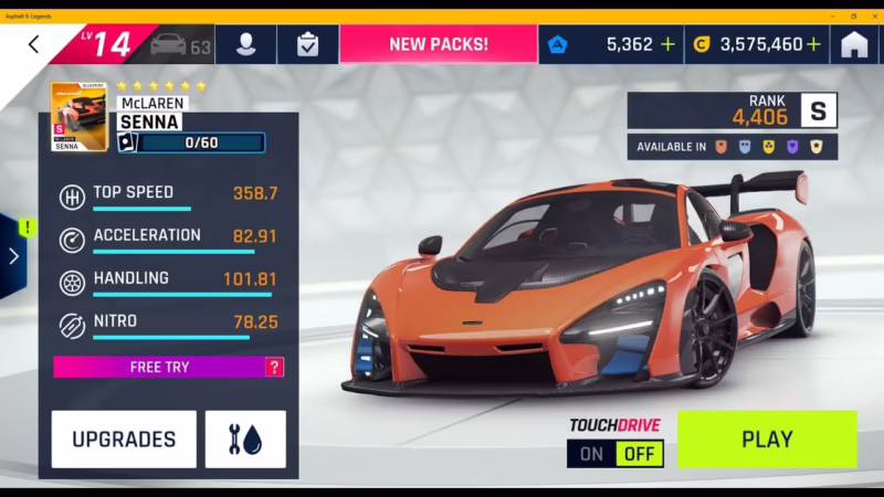 ¿Es bueno el McLaren P1 en Asphalt 9?
