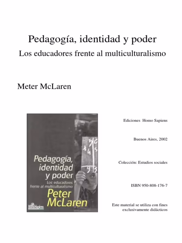 ¿Qué propone Peter McLaren?