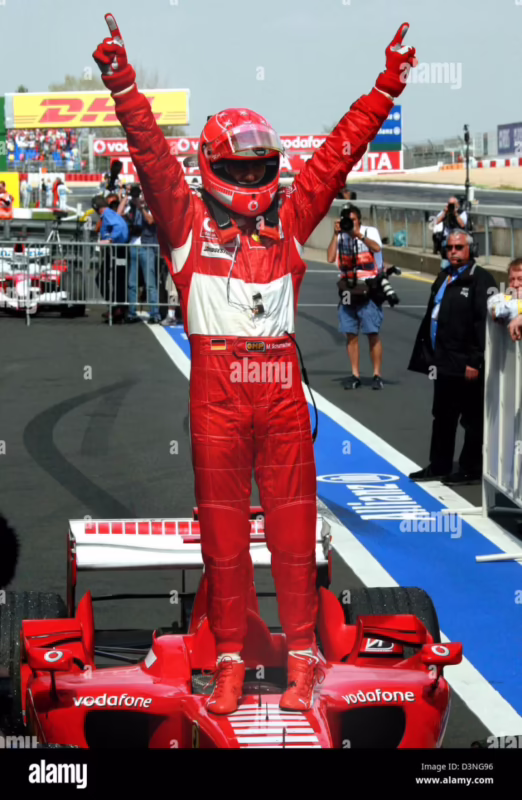 How long was Michael Schumacher with Ferrari?