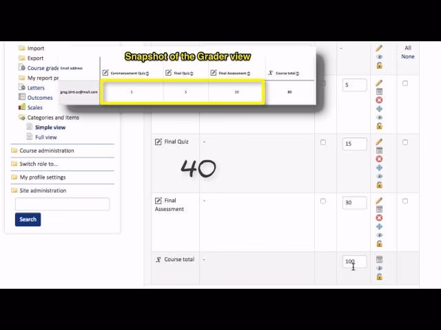 ¿Cómo calculas tu calificación en Moodle?