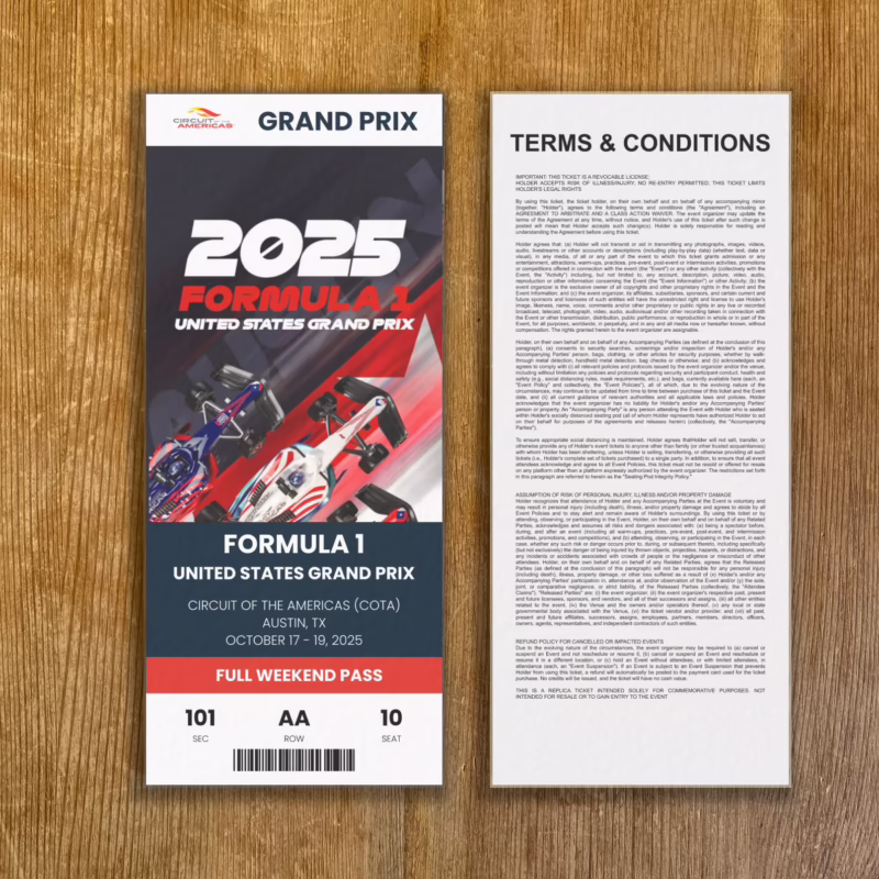 Are Motorsport tickets legit for F1?