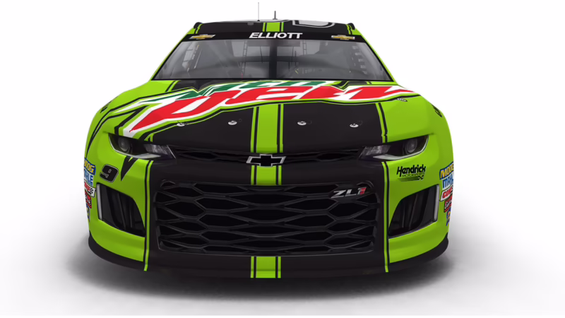 Who drove the MTN Dew NASCAR?