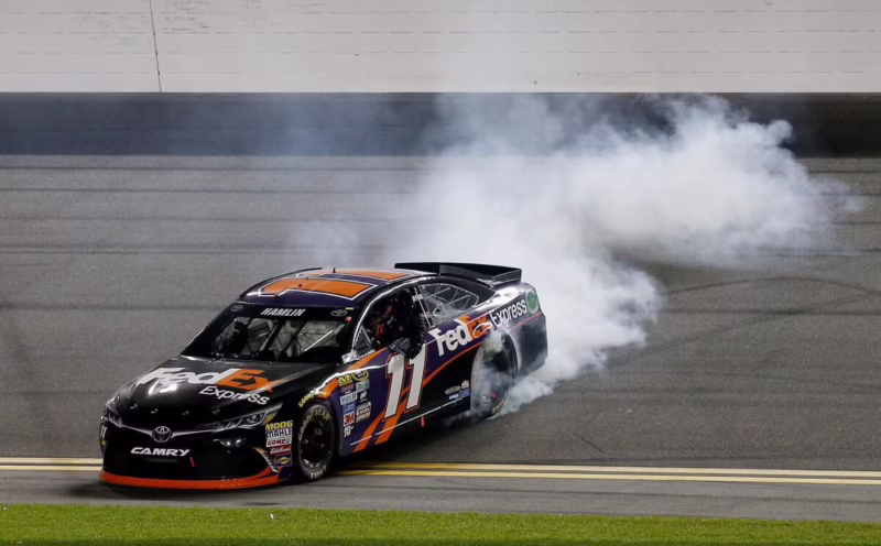 Why did NASCAR penalize Denny Hamlin?