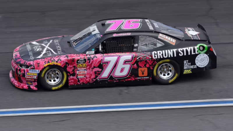 Who drives the 76 car in NASCAR?
