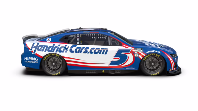 Who owns the number 5 car in NASCAR?