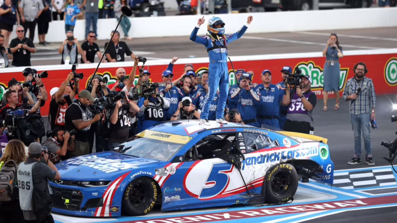 Has Kyle Larson ever won at a superspeedway?