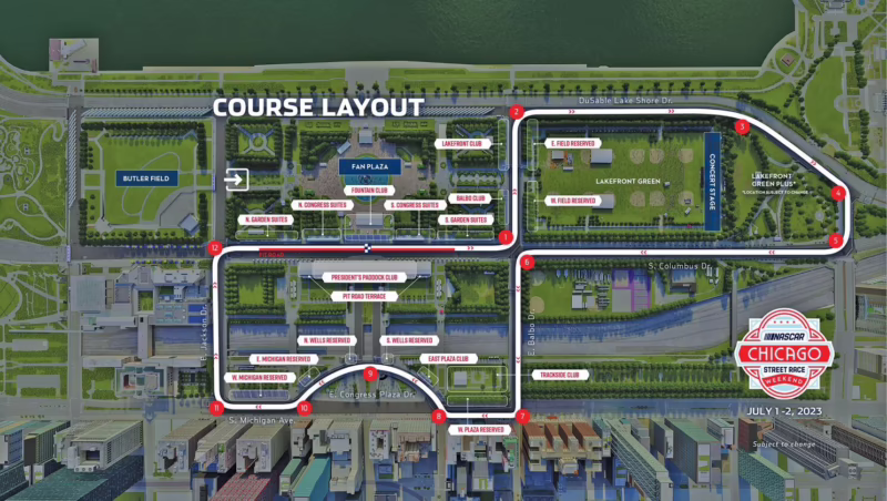 What day is the Chicago NASCAR race?