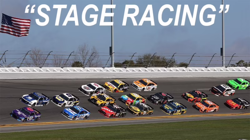 What are the three stages of the Daytona 500?