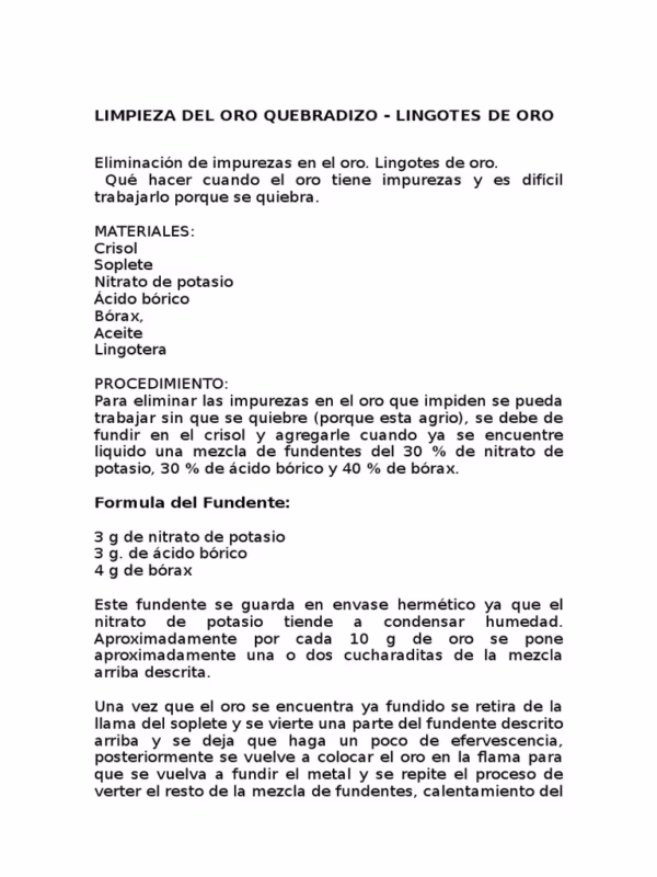 ¿Cuál es la fórmula del nitrato de oro?