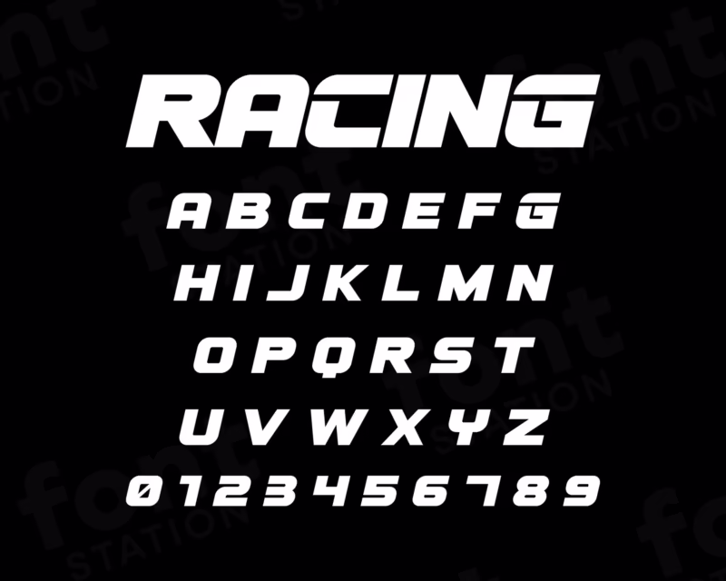 How do I create text graphics with NASCAR full speed font?