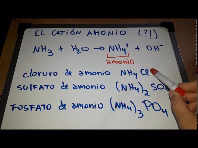 ¿Cuál es la fórmula química del óxido de amonio?