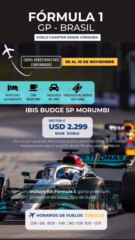 ¿Hay paquetes de viajes de F1 disponibles?