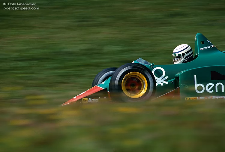 What was the top speed of the F1 race in 1985?