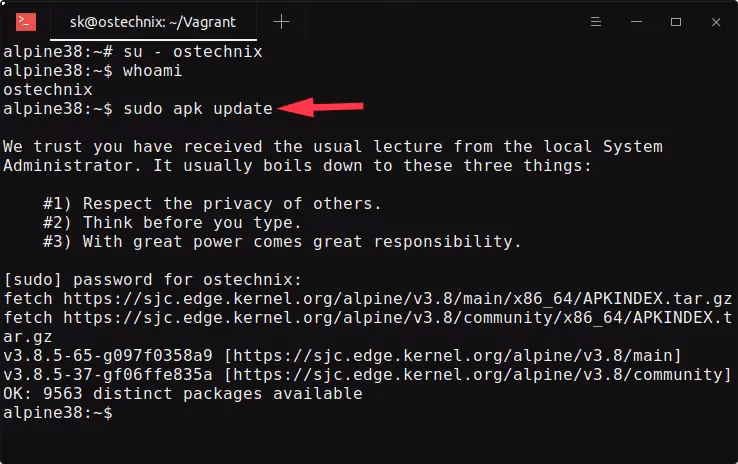 How to overcome missing permissions in alpine Docker?