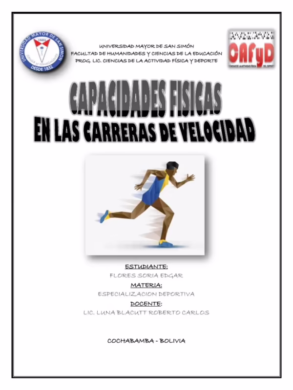 ¿Qué capacidad física se desarrolla principalmente en una carrera de velocidad?