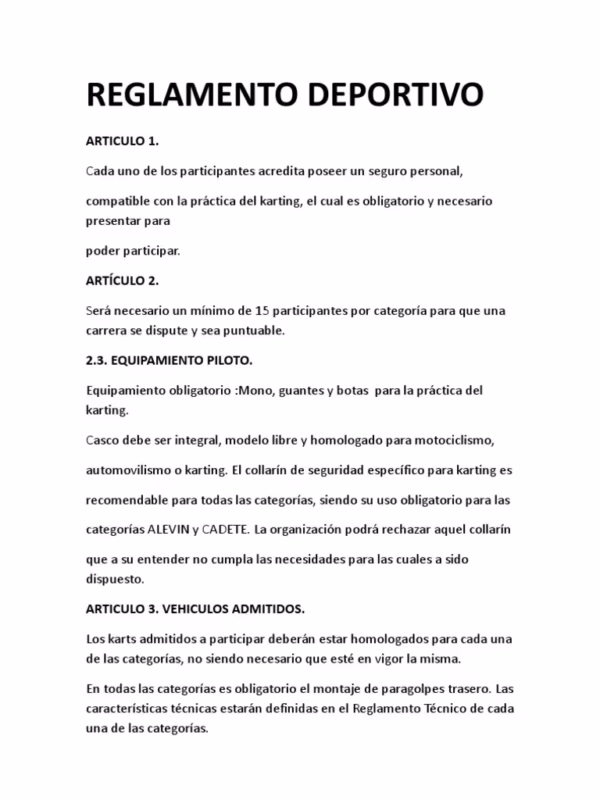 ¿Cuáles son las reglas para las carreras callejeras?