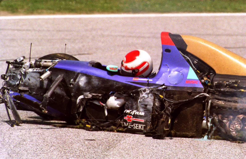 What happened to Roland Ratzenberger's car?