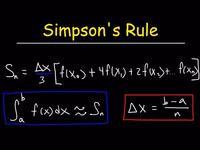 What is the Simpson's 1 3 rule for double integration?