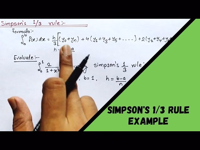 What is the Simpsons 1 3 method?