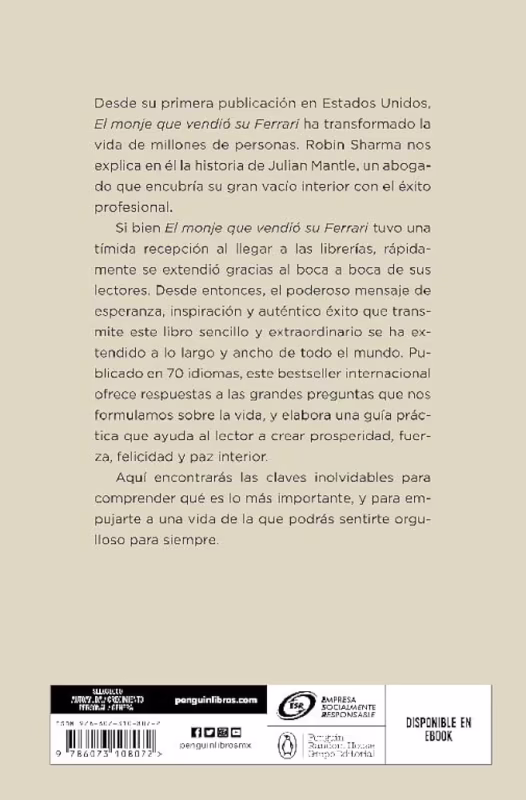 ¿De qué se trata el libro El monje que vendió su Ferrari?