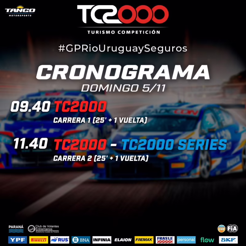 ¿Cuánto dura una carrera de TC2000?