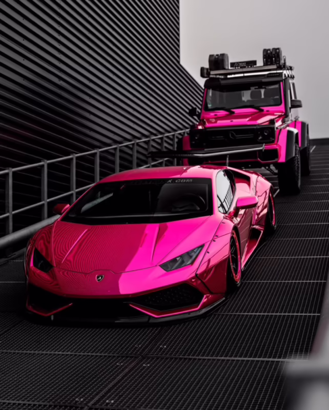 What luxury cars come in pink?
