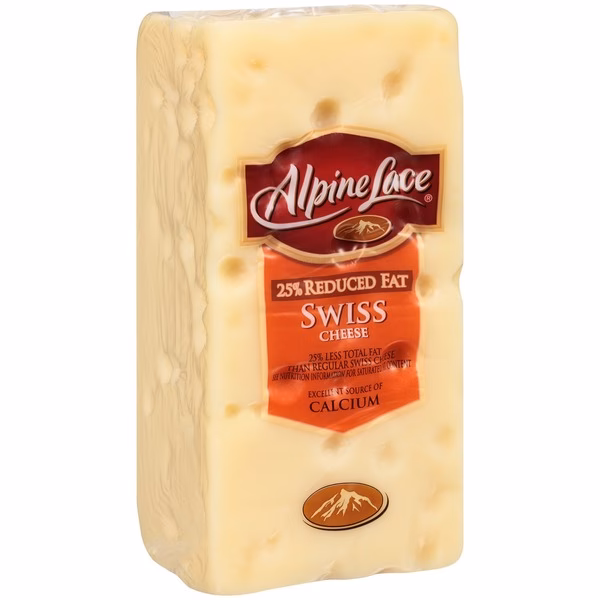 ¿El queso suizo Alpine Lace es bajo en grasas?