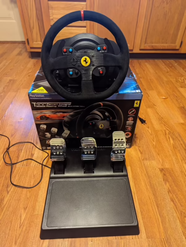 How big is the Ferrari Alcantara Thrustmaster T300?